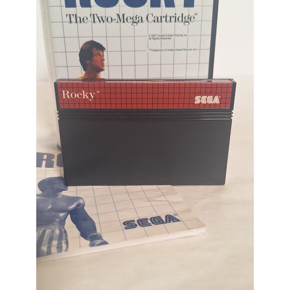 Rocky Sega Master System Video Game CIB Near Mint Two-Mega Cartridge - Picture 2 of 6
